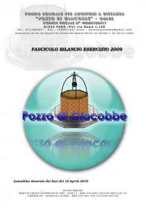 copertina bilancio 2009